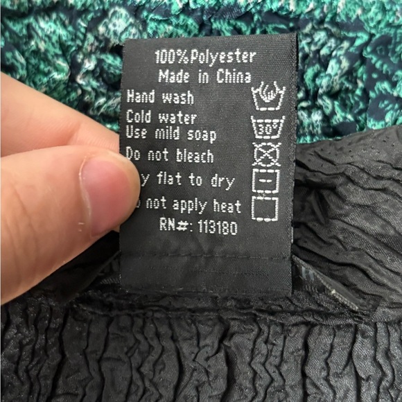 Tania Nardi Y2K 2000s Green Black polyester Crinkle Stretchy Jacket Blazer small - Picture 8 of 15